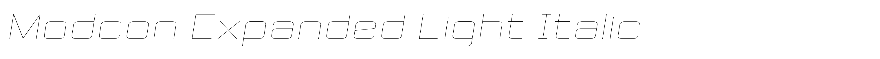 Modcon Expanded Light Italic
